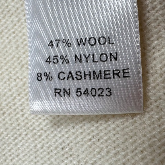 BANANA REPUBLIC Women's L Ivory Cashmere & Wool Blend Short Sleeve Shrug Sweater - Picture 8 of 12